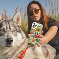 thumbnail image 5 of MUNDAZE Apple iPhone 13 Pro Shockproof Clear Hybrid Protective Phone Case Colorful Red Orange Folk Style Floral Spring Flowers Cover, 5 of 5