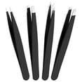 thumbnail image 3 of Juego de pinzas para cejas HUOGUO, 4 piezas, de acero inoxidable profesional, 3 of 5