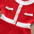 thumbnail image 4 of Wangmeiwg Girls' Dresses Elegant Girls Long Sleeve Knitted Winter Dress with Round Neck for and Festive Celebrations 4-5 Years Red, 4 of 4