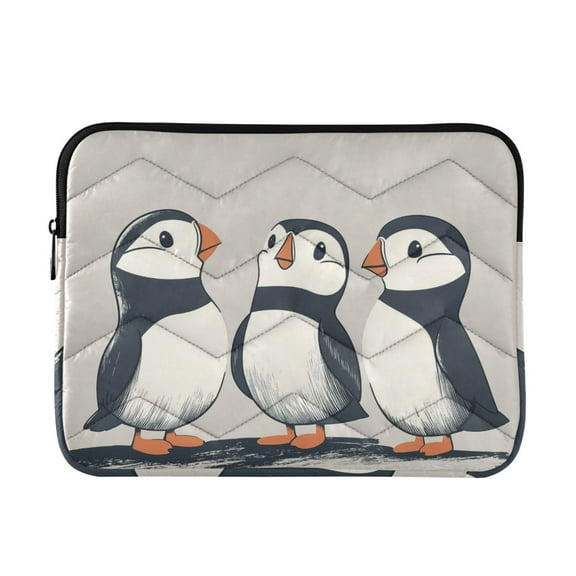FORMRS 13-13.3 inch Laptop Sleeve Case Soft Carrying Quilted Computer Bag Cover, Cute Puffin