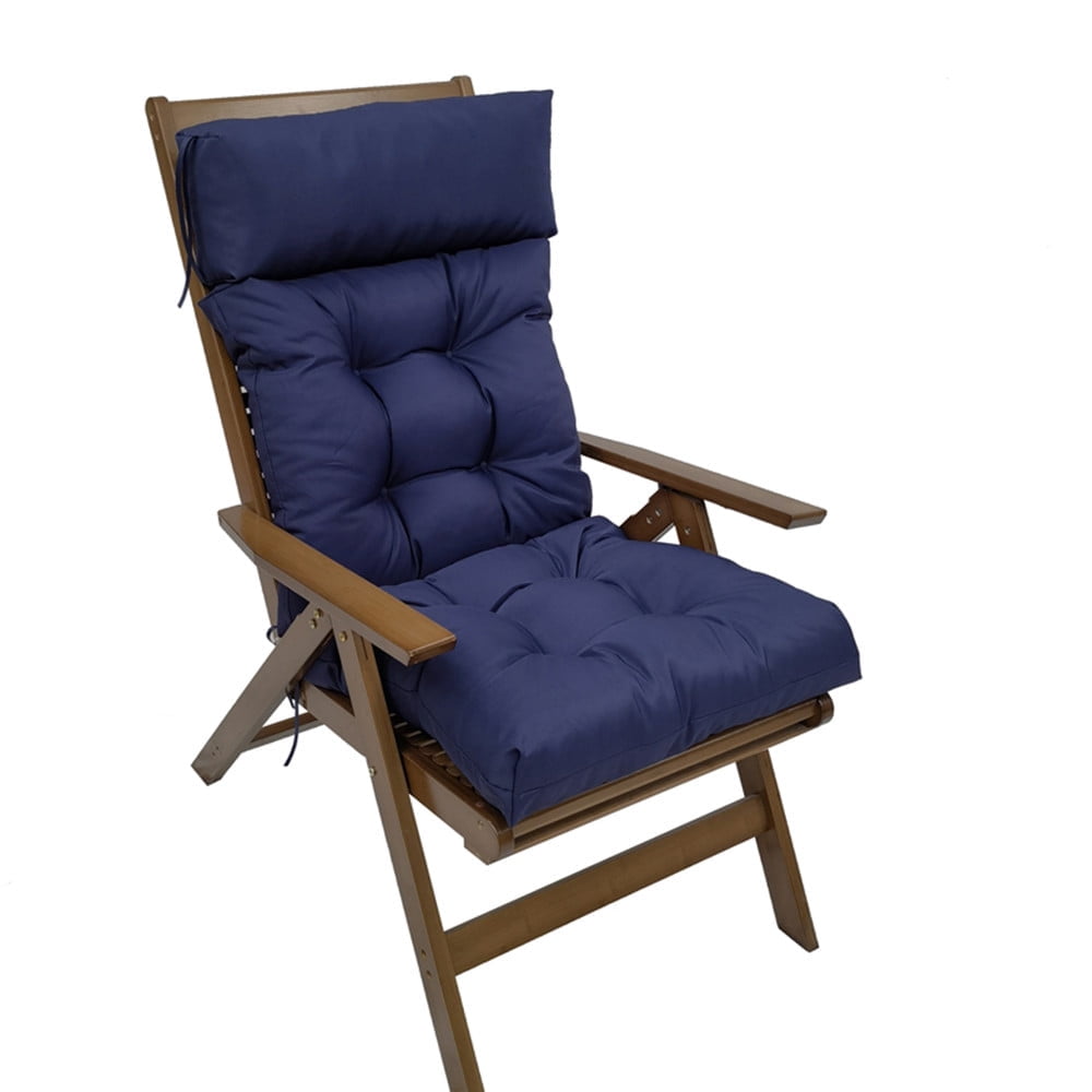 Eurhowing Adirondack Chair Cushion 1Pcs, 49"x21"x4" Thick Waterproof Outdoor Patio Seat Cushion with Ties, UV & Fade Resistant Rocking Chair Cushions, Navy