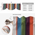 thumbnail image 6 of Colorful Striped Tie Up Valance Curtains for Windows, Kitchen Curtains Window Treatments, Farmhouse Stripes Vintage Short Window Shades Valances for Bedroom Bathroom Cafe 54"x18", 6 of 8