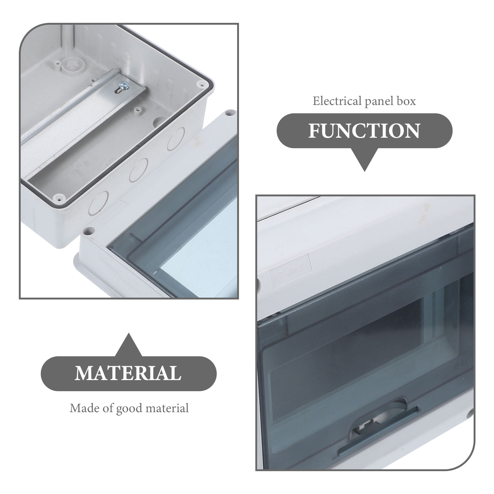 Ferencaa Breaker Box Circuit Breaker Box Distribution Protection Box 8-way Electric Box Protector