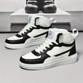 thumbnail image 2 of Men’s High Top Skateboarding Sneakers Cushioned Non-Slip Casual Streetwear Shoes with Thick Sole for Daily Walking Sports Travel and Trendy Urban Style, 2 of 9