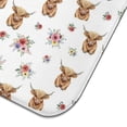 thumbnail image 5 of White Highland Cow Flower Pattern Dish Drying Mat for Kitchen 1 Pack, Ultra Absorbent Microfiber Dishes Drainer Mats,16"x18", 5 of 6