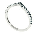 thumbnail image 2 of 0.12 ct Brilliant Round Cut Natural London Blue Topaz 14k White Gold Stackable Band SZ 4.25, 2 of 6