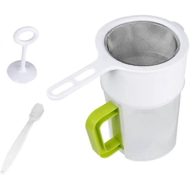 Colador de alimentos multiusos para leche de frutos secos, leche de soja, zumos, té, yogur, para cocina casera, 1,5 l, s202412241997
