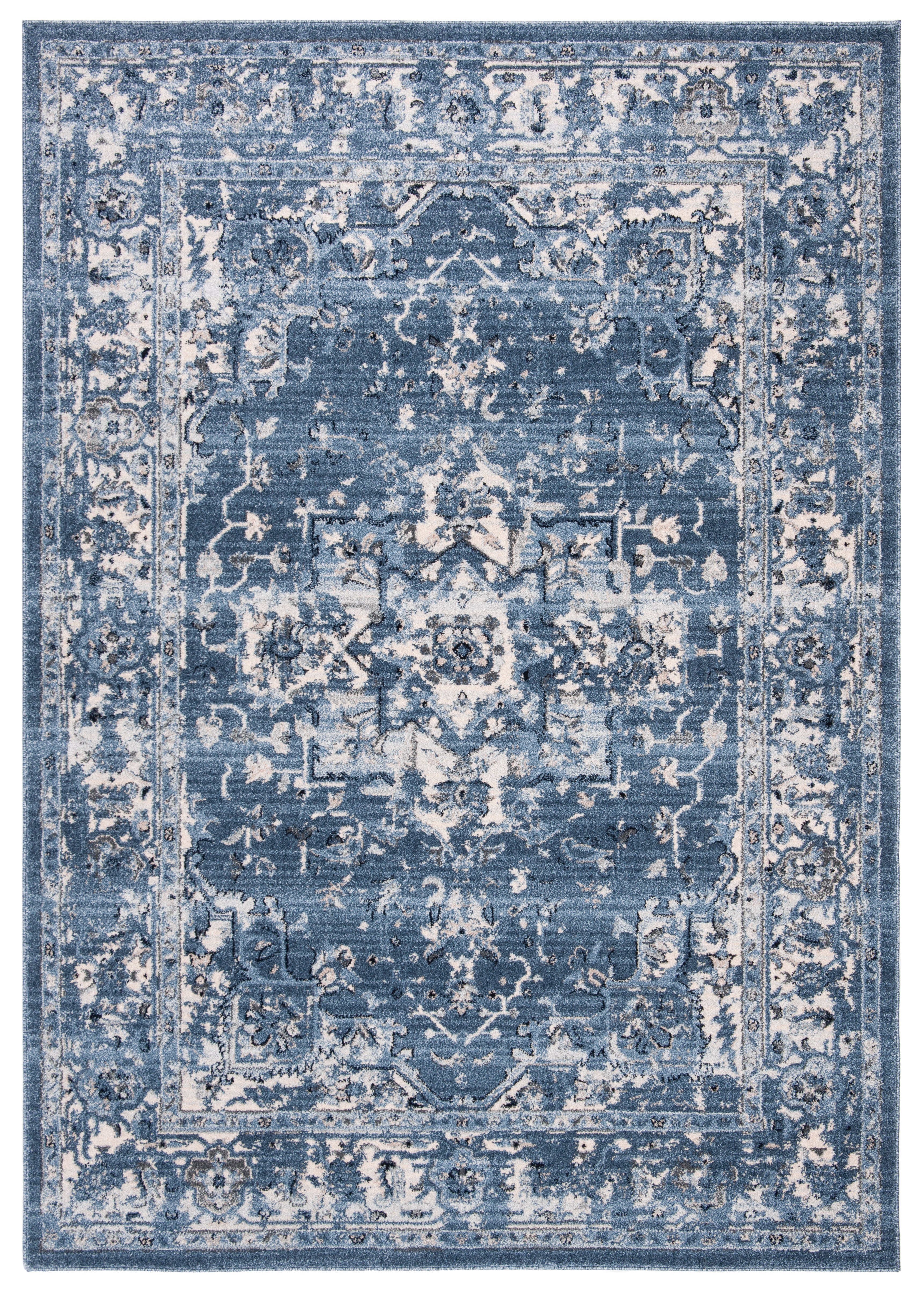 Safavieh Charleston Zharko Floral Area Rug, Navy/Creme, 6' x 8'