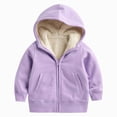 thumbnail image 5 of TOWED22 Girls Zip Up Hoodies Teen Fleece Full-Zip Sweatshirts Jacket Casual Fall Hoodie with Pocket(Purple,18-24 M), 5 of 6