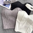 thumbnail image 5 of Camiseta sin mangas con tirantes y cuello Halter para niña, Top con cuello de excavación, ajustado, 5 of 5
