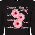 thumbnail image 4 of Inktastic Inspirational Breast Cancer Panel Long Sleeve T-Shirt, 4 of 5