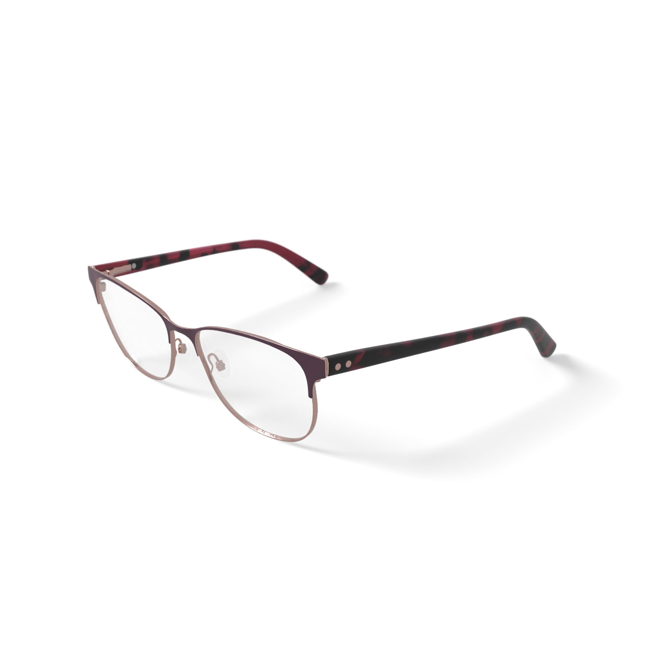 Walmart Women's MK10412 Browline Prescription Eyeglasses with Case, Pink