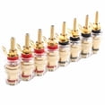 thumbnail image 1 of Conector de poste de unión de terminal de altovoz chapado en oro de 8 piezas, 1 of 6