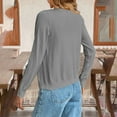thumbnail image 4 of Yigetop Cardigans for Women Trendy Women's V Neck Button Knit Cardigan Sweater Jacket Cardigan Lightweight Sweaters for Women Grey S, 4 of 6
