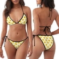 thumbnail image 3 of Balery Ducky Cartoon Pattern Women Two Piece Swimsuit Sexy Swimwear Halter String Triangle Bikini Sets, 3 of 6