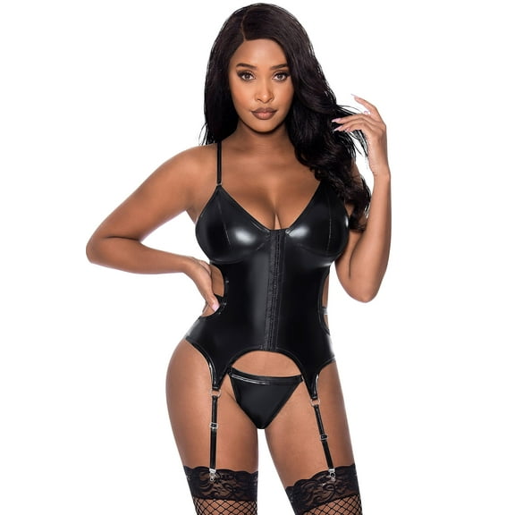 Magic Silk Hard Candy Basque Cheeky Panty Black L/XL