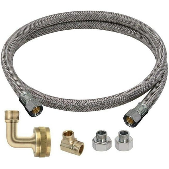 72 in. Compression Dishwasher Connector with Female Hose Thread Elbow