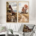 thumbnail image 1 of Designart "Barns Rustic beauty VII" Barns Framed Wall Art Set Of 2 - Brown Architecture Framed Wall Art Set Of 2, 1 of 6