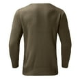 thumbnail image 5 of MIASHUI Men's Fall Winter Pullover V-Neck Solid Color Cardigan Knit Shirt Jacket Long Sleeve Comfort Brown,S, 5 of 5