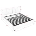 thumbnail image 3 of ​King Size Bed Frame with Storage,Lift-up Platform Bed with Upholstered Headboard,Beige, 3 of 9