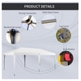 thumbnail image 5 of 10x20 Pop Up Canopy Gazebo - Outdoor Party Tent with Carry Bag - White UV Sun Protection - Adjustable Steel Frame - Large Shade for Events & Weddings, 5 of 9