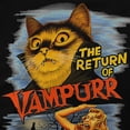 thumbnail image 2 of Camisetas de gato vampiro para hombre, camisetas divertidas de gato el retorno de Vampurr, camiseta de manga corta con cuello redondo, Tops de algodón 4XL 5XLCoffee, 2 of 4
