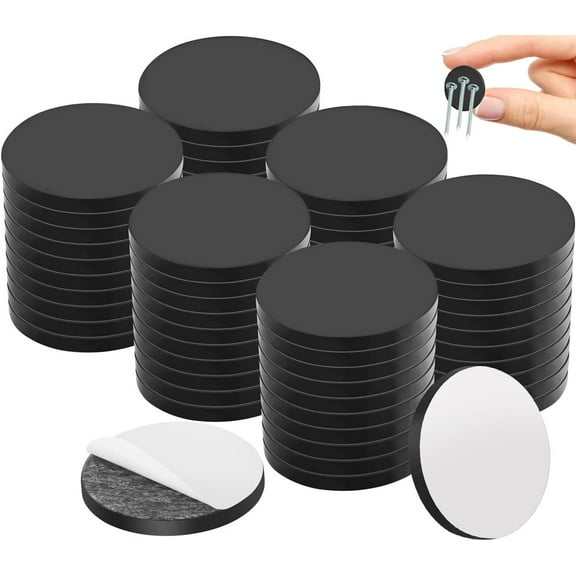 100 Pcs Self-Adhesive Magnetic Dots,Happon Round Magnetic Tape Magnet Circles for Crafts, Classroom & Refrigerators - Round Sticky Magnet Stickers