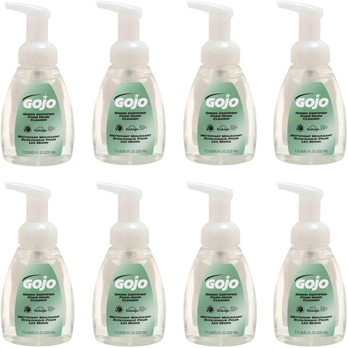 GOJO Green Certified Foam Hand Cleaner, 7.5 fl oz, 8 count
