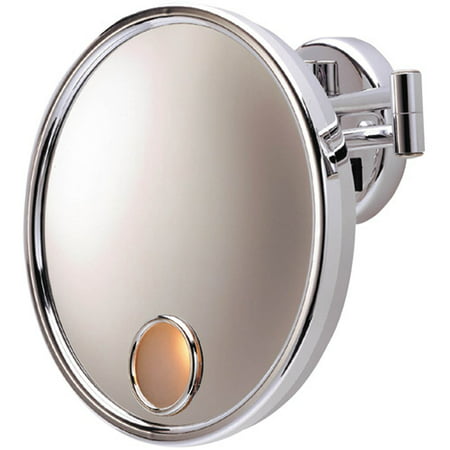 Jerdon JD8C 3X Magnification Euro Lighted Wall Mount Mirror, direct Wire, (Best Wall Mounted Magnifying Mirror With Lighted)