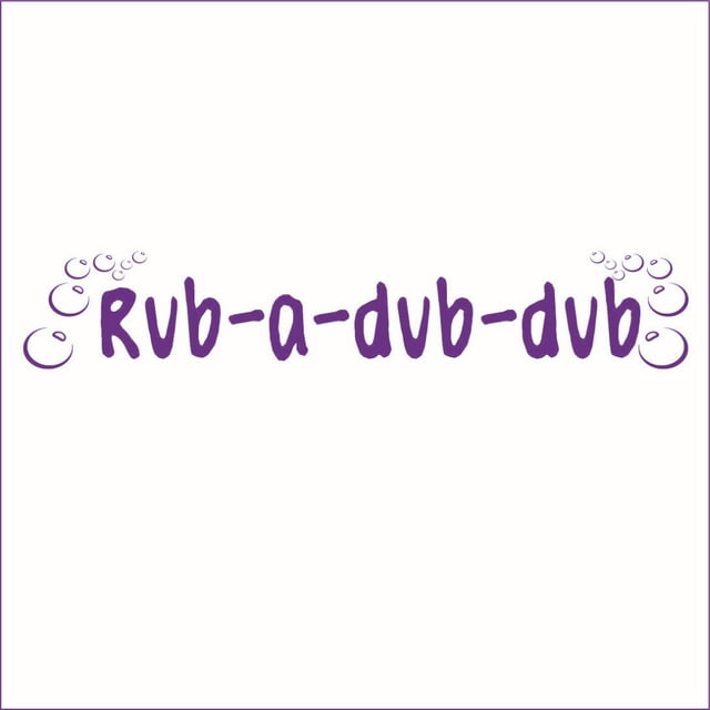Rub-a-Dub-Dub Vinyl Decal - Large - Violet