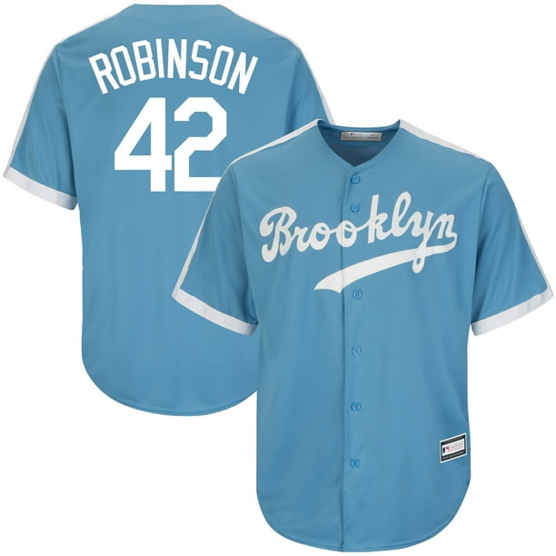 بقره صغيره Jackie Robinson Brooklyn Dodgers Big & Tall Alternate Cooperstown  Collection Replica Player Jersey - Light Blue بقره صغيره