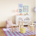 thumbnail image 3 of Mainstays Kids 17.25-Inch Curvy Table Lamp with Pink Fabric Shade, 3 of 6