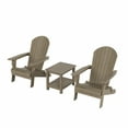 thumbnail image 2 of WestinTrends Tuscany 3PC HIPS Outdoor Adirondack Seashell Chair Set With Side Table, Taupe, 2 of 5