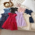thumbnail image 4 of NIEWTR Robe en Tulle Couleur Unie pour Bébés Filles Motif Étoile Robe Tutu Décontractée pour Tout-Petits Robes de Fête (Rose, 2-3 Ans), 4 of 9