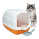thumbnail image 3 of Arenero Cerrado Para Gato Con Pala Puerta Malubero Anaranjado Blanco, 3 of 5