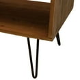 thumbnail image 4 of 42 Inch Modern Cocktail Coffee Table with Open Compartments, Brown Wood Top, Saltoro Sherpi, 4 of 5