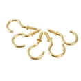 thumbnail image 4 of Eigraketly 100 Uds. Gancho de copa de techo de acero chapado en latón, gancho de tornillo, gancho para ropa, accesorios de suspensión de techo para el Herramientas y ferretería No.02 Eigraketly JJ14891-02, 4 of 6