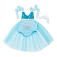 thumbnail image 1 of 1 conjunto de falda con tirantes de encaje para niñas pequeñas, vestido con diadema, conjunto para niñas pequeñas, 1 of 7