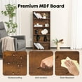 thumbnail image 7 of ZUNMOS 5 Shelf Bookcase, 53 Inch Tall Open Industrial Standing Bookshelf Large Storage for Home Office, Living Room, Bed Room, RUST, 7 of 7