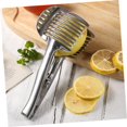 thumbnail image 4 of Tomato Lemon Slicer Holder Round Fruits Onion Shreader Cutter Guide Tongs with Handle Kitchen Cutting Potato Lime Food Stand Aluminum alloy, 4 of 5