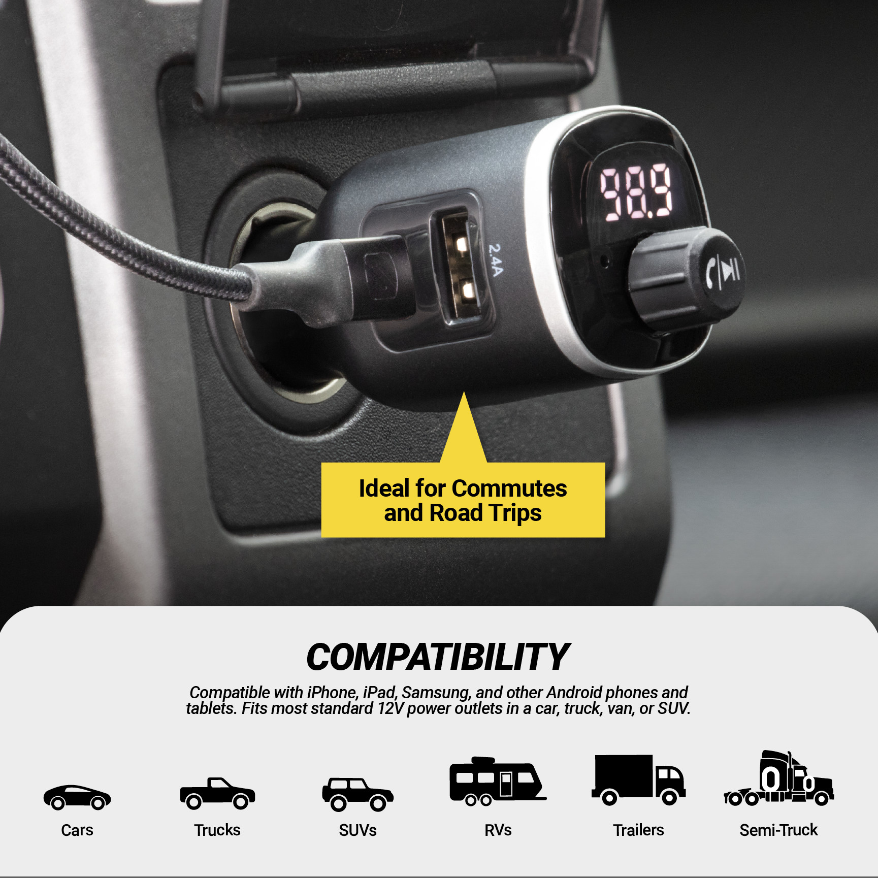 Scosche Bluetooth FM Transmitter with Dual USB Charging photo 5