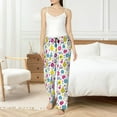 thumbnail image 5 of Uemuo Doodle Fruits Pattern Women's Wide Leg Palazzo Lounge Pants with Pockets Light Weight Loose Comfy Casual Pajama Pants-Large, 5 of 9