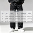 thumbnail image 3 of DYTTDG Men’s Drawstring Cargo Pants, Elastic Waist Full Length Straight Leg Trousers with Multi Pockets, Solid Color Casual Wear for Daily Walking & Outdoor, 3 of 8