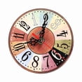 thumbnail image 3 of Vintage Round MDF Clock - -use Tabletop/Wall Mounted Decorative Timepiece with Fashionable Patterns, Eco-friendly & Safe, Battery-Operated (1x AA Battery Not Included), Ideal for Bedroom, Living, 3 of 7