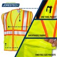 thumbnail image 4 of JORESTECH Hi-Vis Two Tone Safety Vest, ANSI Class 2, VL-04 (Lime, L/XL), 4 of 9