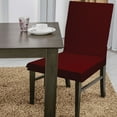 thumbnail image 2 of Home Details Waffle Design Dining Chair Slipcover in Burgundy, 2 of 3