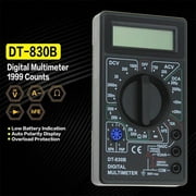 DT 830B LCD Voltmeter Ammeter Ohm Digital Multimeter Leads Electric Battery S4G6