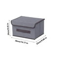 thumbnail image 3 of Best Bargains Cotton & Linen Storage Boxes with Lids - Foldable Fabric Organizer Bins for Clothes & Home Organization - Large Capacity Containers with Handles for Bedroom & Living Room Storage, 3 of 4