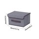 thumbnail image 3 of Caja de almacenamiento de tela plegable con tapa - Organizador grande de ropa de dos paquetes para dormitorio y salón, 3 of 4