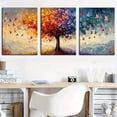 thumbnail image 6 of [Tree of Life Art] 2D Flat, 3pcs 2D Flat Print, Framed Canvas Paintings and Posters Ready to Hang, Large Colorful Tree of Life Prints - Classic Landscape Home Decor, Wall Art, Room Decoration,, 6 of 10